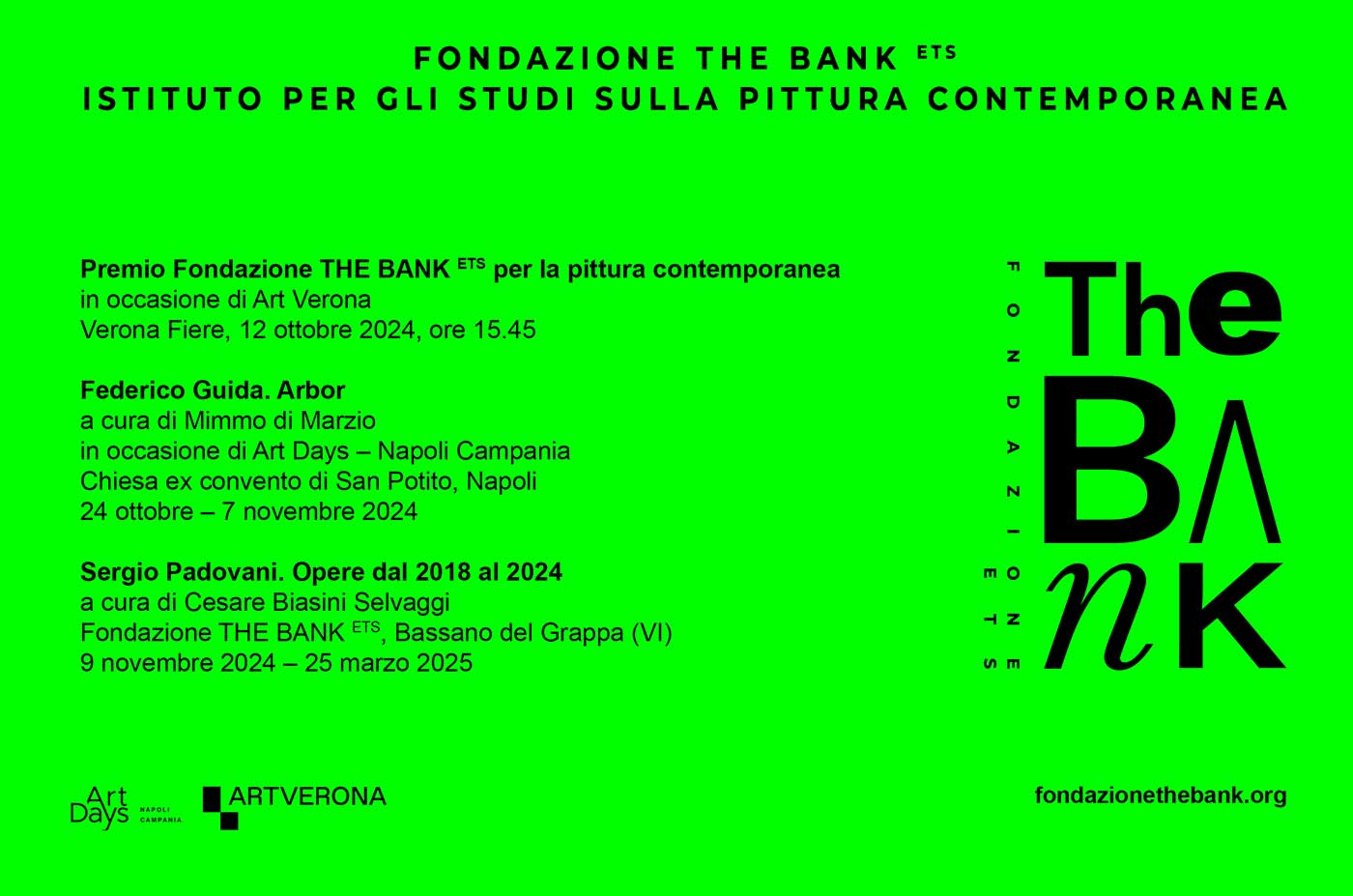 Pittura contemporanea: la Fondazione THE BANK ETS annuncia il nuovo programma espositivo